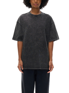 เสื้อยืดพรีเมียมผ้าฝ้าย 100% ทรงปกติ สไตล์วินเทจฟอกสี สำหรับผู้หญิง เสื้อสตรีทแวร์คุณภาพสูง ผ้าเทอร์รี่ OEM ซักแห้งเร็ว - Product Image 1