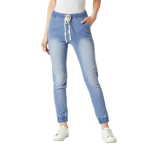 Pantalones Deportivos de Tela Tecnológica para Mujer, Cintura Alta, Cordón Ajustable, Puños Elásticos, Bolsillos Laterales, Transpirables, Poliéster y Elastano - Product Image 1