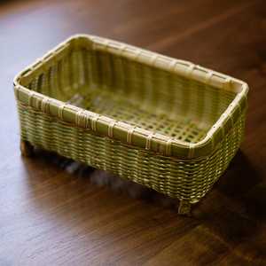 Handwoven Bamboo <b>Basket</b> Rustic <b>Wicker</b> Storage Tray Eco Friendly Natural Serving Tray Home Organizer Supplier - Product Image 2
