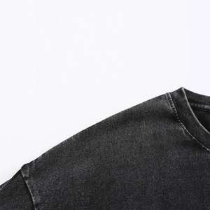 T-shirt en coton épais vintage streetwear à imprimé puff, coupe oversize, effet délavé à l'acide - Product Image 4