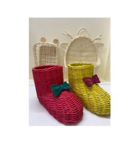 Cesta de mimbre de trineo de Navidad tejida Vintage, juego de mimbre DIY, decoración de Navidad para almacenamiento, regalo de tela, decoración de fiesta en casa - Product Image 3