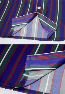 Silk Striped Pajamas Set Long Sleeves Silk Sleepwear Men Satin Silk Pajama Set Sleepwear Long Sleeve <b>Pjs</b> Suit Top Pants 2 Pcs Se - Product Image 3