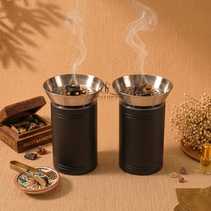 Brûleur à Bakhoor en métal blanc à design martelé avec bol en acier inoxydable. Porte-encens arabe pour la décoration de la maison, cadeau pour le Ramadan et l'Aïd - Product Image 6
