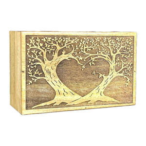 Caja de Almacenamiento de Joyas de Madera Premium Asequible para Anillos, Pendientes, Collares, Regalos y Recuerdos con Elegante Tallado Vintage - Product Image 3