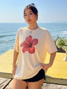 Camisetas de Algodón Transpirables de Alta Calidad para Mujer, Diseño Personalizado, Venta al por Mayor a Bajo Precio, Camisetas de Algodón de Verano para Mujer a Precio Económico - Product Image 5