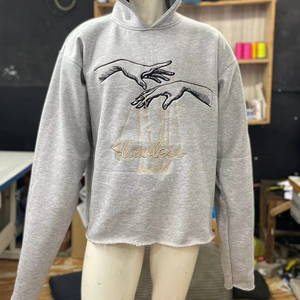 เสื้อฮู้ดดี้ผู้ชายไซส์ใหญ่ ผ้าฝ้ายหนานุ่ม กำลังเป็นที่นิยม ขายส่ง ปรับแต่งโลโก้ได้ บริการ OEM - Product Image 1