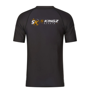 Rashguard professionnel BJJ blanc et noir pour hommes et femmes, manches courtes, pour entraînement et compétition - Product Image 3