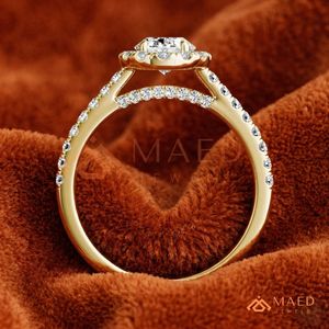 แหวนมอสซาไนต์ทรงวงรีชุบทอง 14K ดีไซน์หรูหราสำหรับเจ้าสาว ใช้เป็นเครื่องประดับสัญญาสำหรับผู้หญิง สวมใส่ได้ทุกวัน ของขวัญจากสหรัฐอเมริกา - Product Image 3