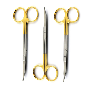 กรรไกรโกลด์แมนฟ็อกซ์คุณภาพสูง 3 ชิ้น แบบโค้ง TC ขนาด 13 ซม. สำหรับงานทันตกรรม ศัลยกรรม สัตวแพทย์ ตัดได้อย่างแม่นยำ รุ่นโปรแม็กซ์ - Product Image 1