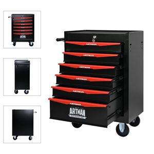 20\" 6-Drawer <b>Rolling</b> Metal <b>Tool</b> Chest Cabinet Steel <b>Tool</b> Storage Box with Ball Bearing Drawer Slides - Product Image 5