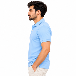 <b>Men's</b> Solid <b>Red</b> Short Sleeve <b>Polo</b> <b>Shirt</b> Casual Pique Knitted Top with Button Collar Custom Design Your Own Brand <b>Polo</b> <b>Shirt</b> - Product Image 4