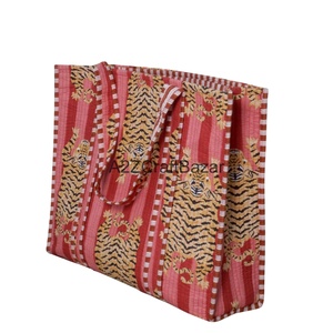 Hand Block Printed Indian Handmade Cotton Shopping Tote <b>Bag</b> Women Tote <b>Bag</b> Handmade Block Printed Quilted Shoulder <b>Bag</b>' - Product Image 1