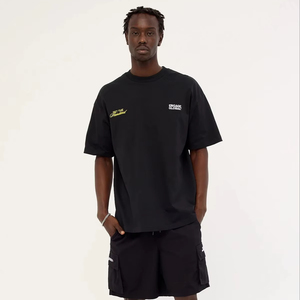 oversized loose fit t shirt mens drop shoulder heavy cotton streetwear blank tshirt custom logo manufacturer supplier bulk - Product Image 1