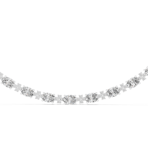 Cadena de Tenis Económica de Oro Blanco de 18 Quilates con Baño de Rodio, Adornada con Diamantes Cultivados en Laboratorio, para Uso Diario/Oficina, Fiestas, Lujosa - Product Image 4
