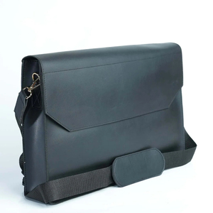 Porte-documents en cuir véritable pour femmes, noir, grande capacité, sac pour ordinateur portable robuste avec étiquette de bagage, logo personnalisé OEM - Product Image 5