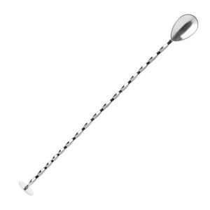 Cuillère à cocktail en métal, manche long, en acier inoxydable, outil de brassage pour boissons, pour hôtels, bars, restaurants - Product Image 6