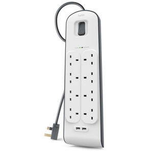 Regleta de Protección Contra Sobretensiones BELKIN de 6 Tomas con 2 Puertos USB - Product Image 3