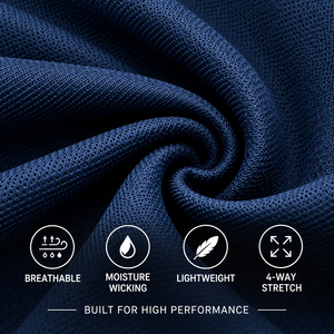 Camiseta Deportiva sin Mangas para Hombre, con Estampado Geométrico Azul, de Secado Rápido, Cuello Redondo, de Poliéster, para Atletismo y Running - Product Image 6