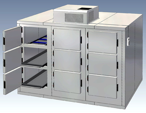 Congelador Mortuorio Horizontal para 9 Cuerpos, Acero Inoxidable, Cámaras Individuales, Unidad de Refrigeración Superior, Confiable para Almacenamiento de Cuerpos - Product Image 3
