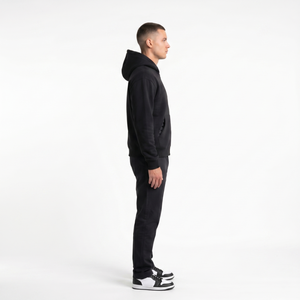 Men's Premium Cotton Fleece Full <b>Zip</b> Hoodie Minimalist Cropped Boxy Streetwear <b>Jacket</b> OEM Custom Apparel DTG Customizable Colors - Product Image 3
