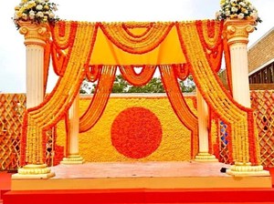 Indian Handmade Artificial White Yellow Jasmine Decorative Marigold Flower Garlands Wedding Haldi Mehndi Sangeet Festive Decor - Product Image 4