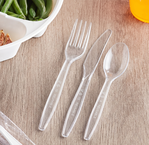 PS Plastic <b>Disposable</b> Fork Knife Spoon Set Food Contact Safe OEM ODM Sample Support - Product Image 1