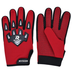 Guantes de Carreras de Dedo Completo Rojos Antideslizantes para Actividades al Aire Libre, Unisex, Resistentes, Anti-Impacto, para Mecánicos, Transpirables - Product Image 1
