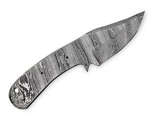 Damascus Steel DIY Blank <b>Blade</b> 0.5mm Thick Fixed Drop Point Full Tang High Quality Straight Edge Bushcraft Hunting <b>Knife</b> Kit OEM - Product Image 3