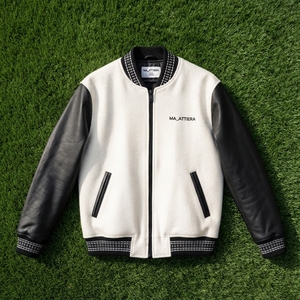 Chaqueta para hombre MA-ATTIERA, color crema, negro, con mangas de cuero PU, cremallera frontal, informal, para otoño - Product Image 5