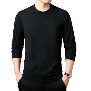 Haute qualité hommes t-shirts hommes décontracté à manches longues col rond T-shirt haut tendance taux de gros - Product Image 4