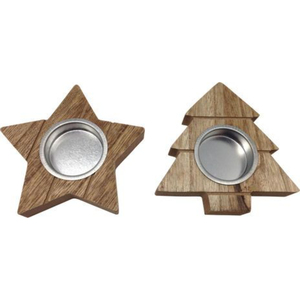 Handmade Star Shaped Wood <b>Tea</b> <b>Light</b> Candle Holder Eco-Friendly Natural Wooden Stand For Christmas Decoration Gift Home Decor - Product Image 5