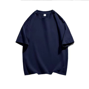 <b>Men's</b> Solid Color Cotton T-<b>Shirt</b> O-Neck Short Sleeve Casual Jersey Knitted Oversized Regular Length Blank Design - Product Image 3