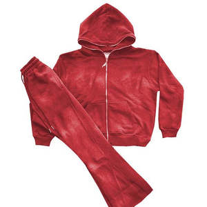 Nouvel ensemble de survêtement 2 pièces pour homme 2026 – Sweat à capuche et pantalon à cordon 100 % coton, couleur unie, vêtements de sport d'automne - Product Image 3