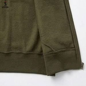 Sweat à capuche zippé intégral pour homme, style hip-hop, épais, noir, 100% coton, impression personnalisée, fermeture éclair - Product Image 3