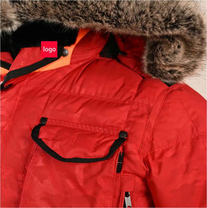 Veste matelassée en polyester pour homme, coupe-vent et imperméable, avec capuche en fourrure, idéale pour le ski et les activités de plein air – Collection Hiver 2026 – Design personnalisé - Product Image 4