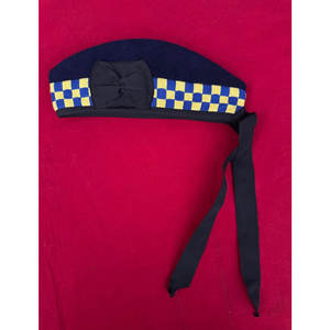 Casquette écossaise bleue et jaune à motifs, style Glengarry, pour bagpipeur, 100% laine bleu marine, chapeau de kilt celtique pour bagpipeur - Product Image 6