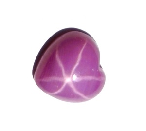Rubí Estrella Corazón de 9x9 mm, 3.5 Quilates, Creado en Laboratorio, Pulido, Opaco, Cabujón con Efecto de Estrella de 6 Puntas para Joyería - Product Image 2