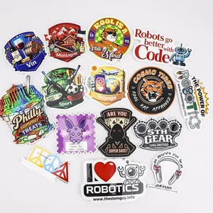Autocollants personnalisés en PVC 3D découpés à la forme, autocollants holographiques résistants à l'huile, vinyle adhésif décoratif, autocollant de logo de dessin animé - Product Image 1