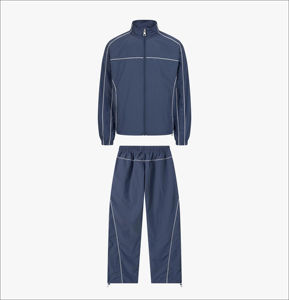 Casual Winter Windproof Heavyweight Unisex <b>Track</b> <b>Jacket</b> and Pants Set with Reflective Stripe Custom Logo <b>Jacket</b> <b>For</b> <b>Men</b> - Product Image 4