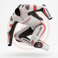 Traje de Motociclismo de Cuero Genuino, de Alta Calidad, Protección Impermeable, Conjuntos Personalizables de Verano, Cuero Vacuno