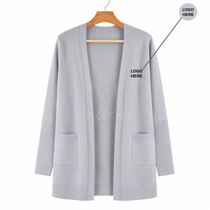Cosh International Sorority Sisterhood Acrylic Knitted <b>Cardigan</b> Elegant Loose Long <b>Thick</b> Coat with Casual Pocket Breathable - Product Image 5