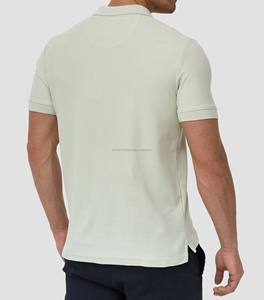 เสื้อโปโลสำหรับผู้ชายสีทึบเสื้อโปโลแขนสั้นคุณภาพสูงธรรมดาลำลองออกแบบโลโก้ได้ตามต้องการ - Product Image 4