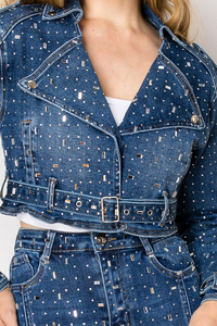 Chaquetas Vaqueras para Mujer, Nuevo Diseño, Corte Ajustado, Estilo Crop Top, Prenda Exterior Personalizada con Forro de Lana, Ropa Casual de Moda para Damas - Product Image 3