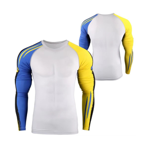 Vêtements de sport pour hommes OEM/ODM, légers, respirants, séchage rapide, impression de logo personnalisée, rashguard pour hommes - Product Image 1