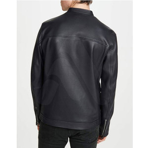 2026 Créez Votre Propre Blouson en Cuir Homme de Haute Qualité Col Montant Écologique Respirant Manches Longues Meilleur Prix - Product Image 3