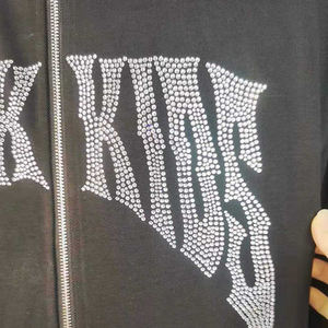 Sudadera con Capucha Antimicrobiana para Hombre, Mezcla de Algodón y Poliéster, Resistente a Bacterias, con Detalles de Cristal y Cordón Ajustable - Product Image 5