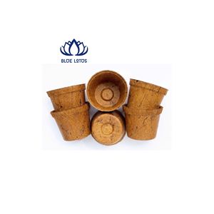BEST SELLER Blue Lotus 100% Fibre de Coco Biologique Écologique Pot de Culture Rond pour Plantes et Fleurs Style Ferme - Product Image 1