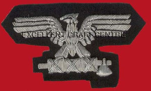 GERMAN NAZE EAGLE High Custom Embroidered Metal Cap Badge Anchor Laurel Wreath Sequins <b>Sew</b>-On Fabric Patch for Uniform Garment - Product Image 6