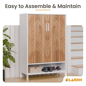 Saleem International <b>Shoe</b> Rack Wooden with Door <b>Shoe</b> Racks Organizer for Entryway, Hallway & Bedroom with Lock 18 Pair Cabinet - Product Image 3