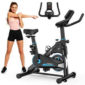 Cyclette da Interno con Ventilatore, Resistenza Regolabile, Sedile e Manubrio Confortevoli, Base Stabile per Allenamento Domestico - Product Image 1